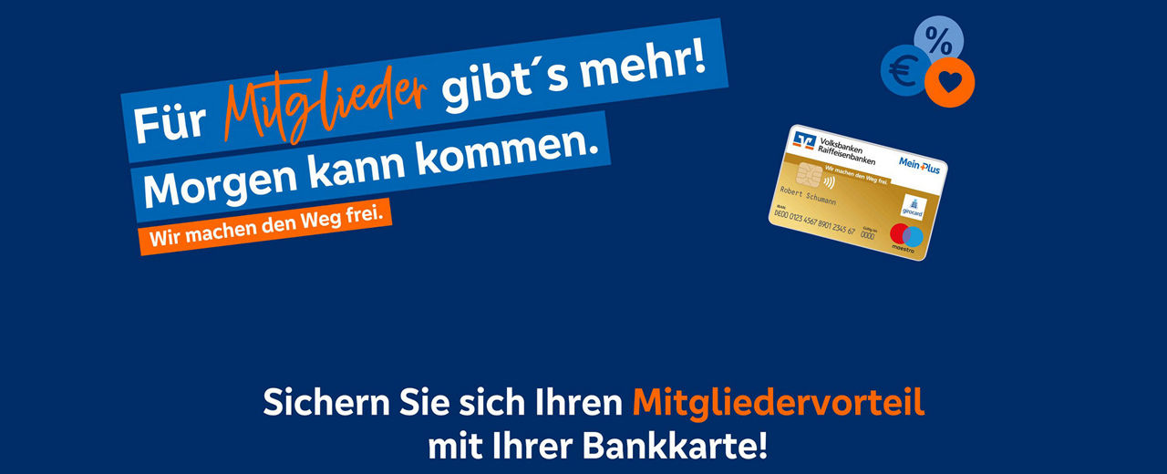 blauer Hintergrund mit eine goldenen Bankcard