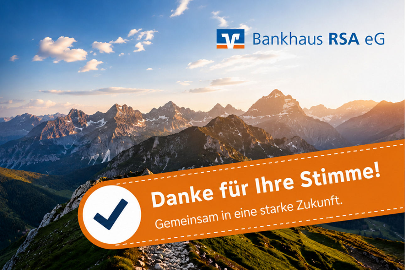 Ihre Stimme zählt - Ja zur Fusion Blick auf Bergpanorama