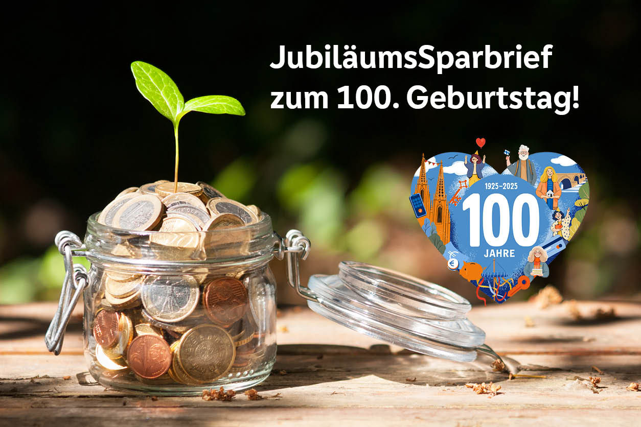 Glas mit Geldmünzen gefüllt