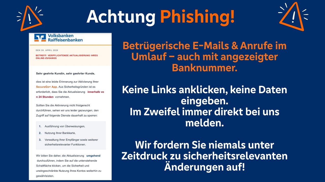 Hinweise zu aktuellen Phishingversuchen