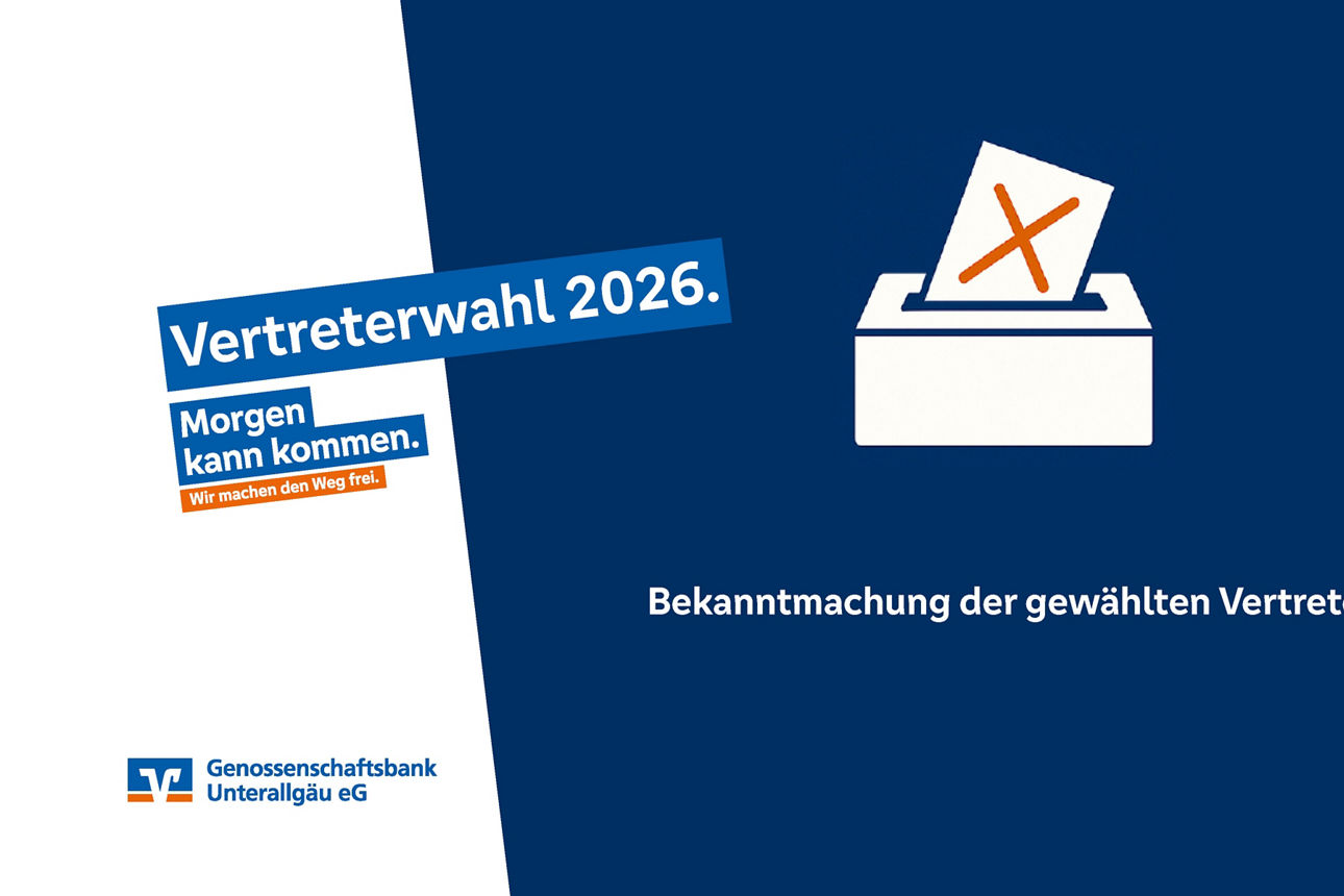 Grafik mit Text Vertreterwahl 2026 und Wahlurne
