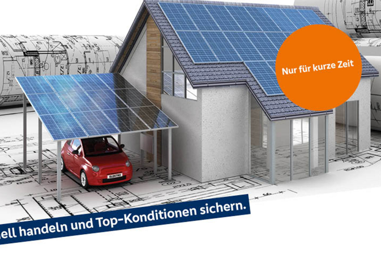 Baumesse in Kassel und Göttingen, Banner "Schnell handeln und Top Konditionen sichern"