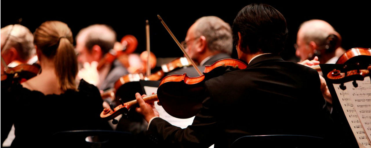 Orchester von hinten
