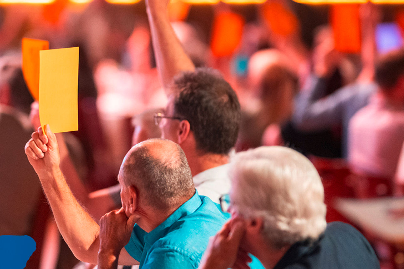 Abstimmung bei einer Vertreterwahl der Sparda Bank München eG
