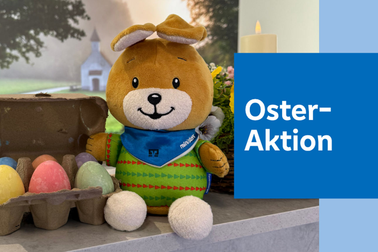 "Oster-Aktion" Foto von Osterhasen & Kreide-Eier
