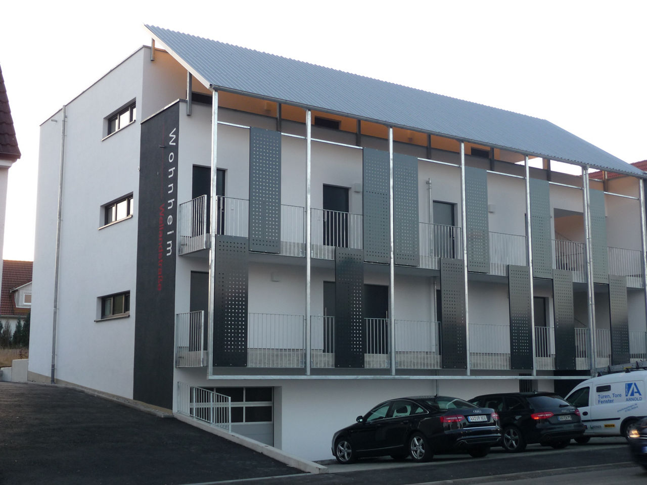 Das Bild zeigt das Studentenwohnheim Wellandstraße der VR-Bank Ostalb eG 