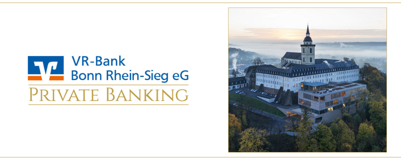 Logo Private Banking und Foto vom Michaelsberg