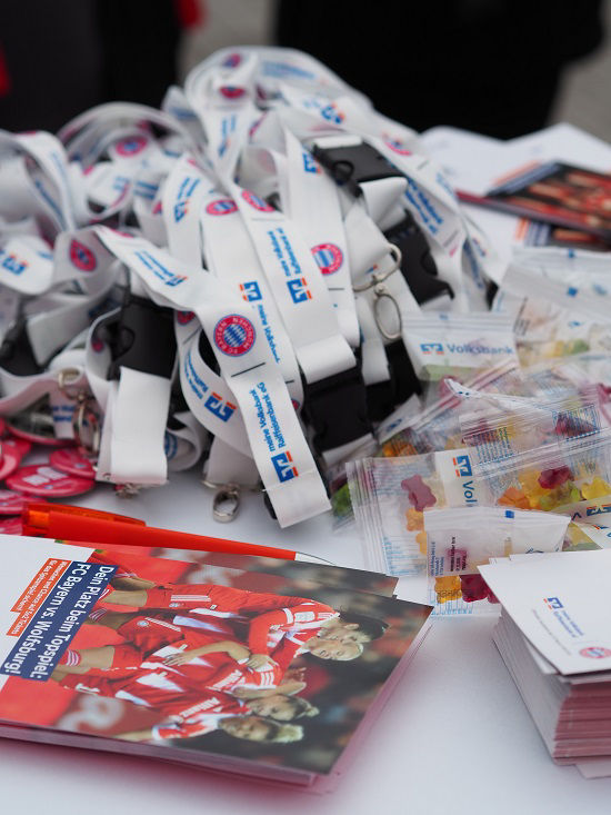 Materialien für den Matchday Presenter am FC Bayern Campus