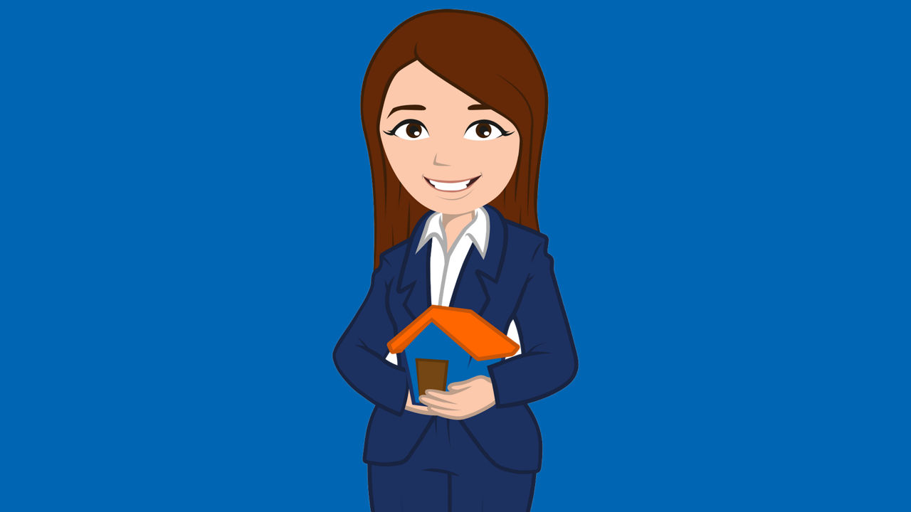 Avatar der Wohntraum-Plattform hält ein Haus in der Hand.