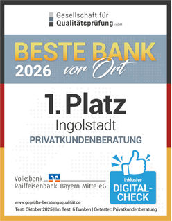 Siegel Auszeichnung Beste Bank vor Ort 2025
