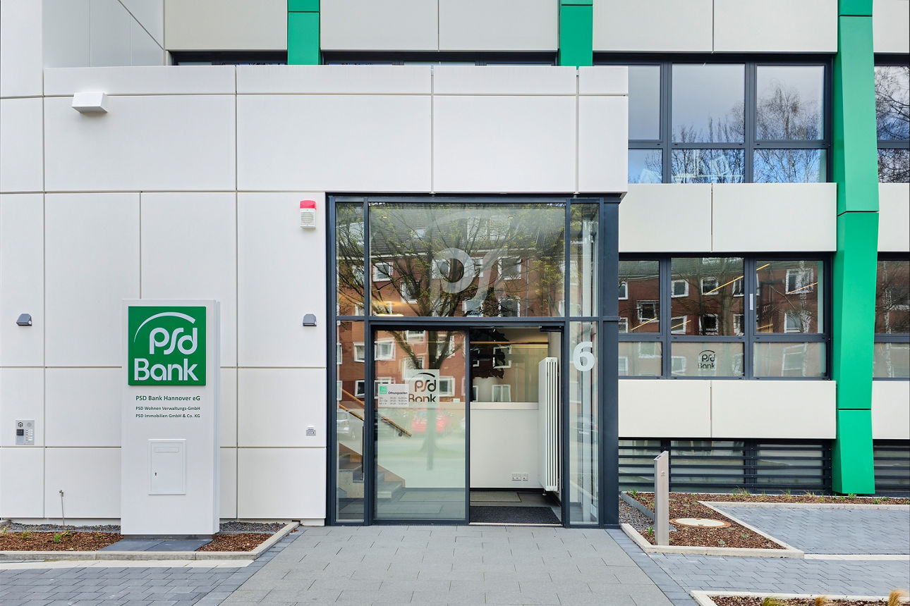 PSD Bank Hannover eG Eingang außen frontal