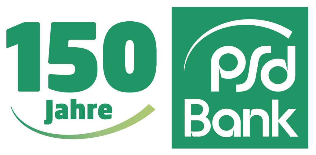 Logo Jubiläum 150 Jahre PSD Bank