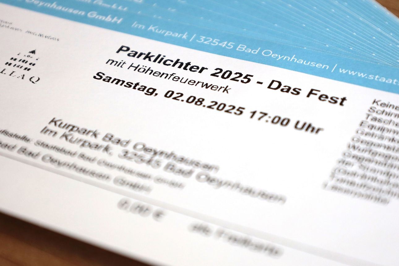 Eintrittskarte für die Parklichter 2025