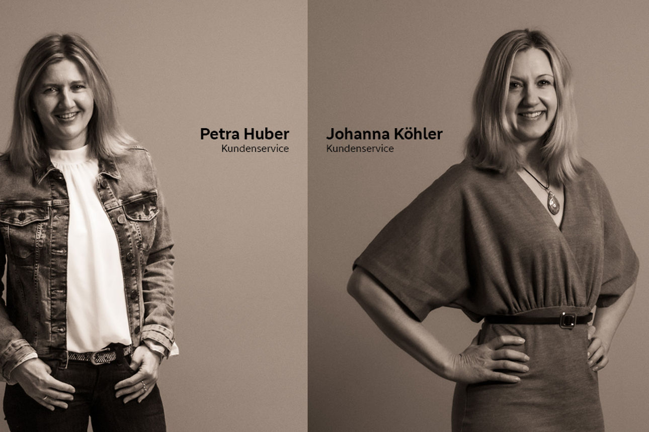 Unsere Mitarbeiterinnen Petra Huber und Johanna Köhler