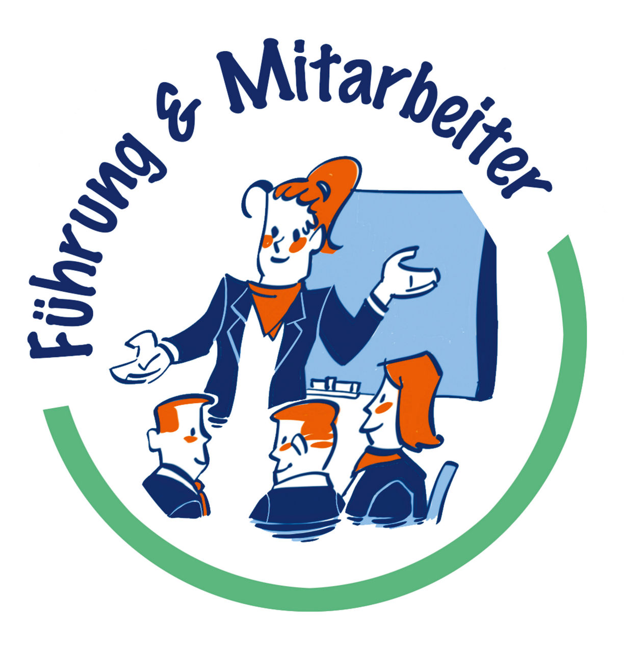 Bild zeigt die Führung und die Mitarbeiter