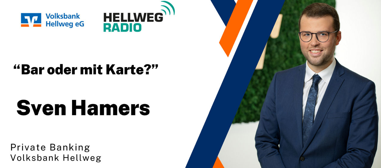 Links steht der Name des Podcasts und des Gasts. Rechts ist ein Foto von Sven Hamers.