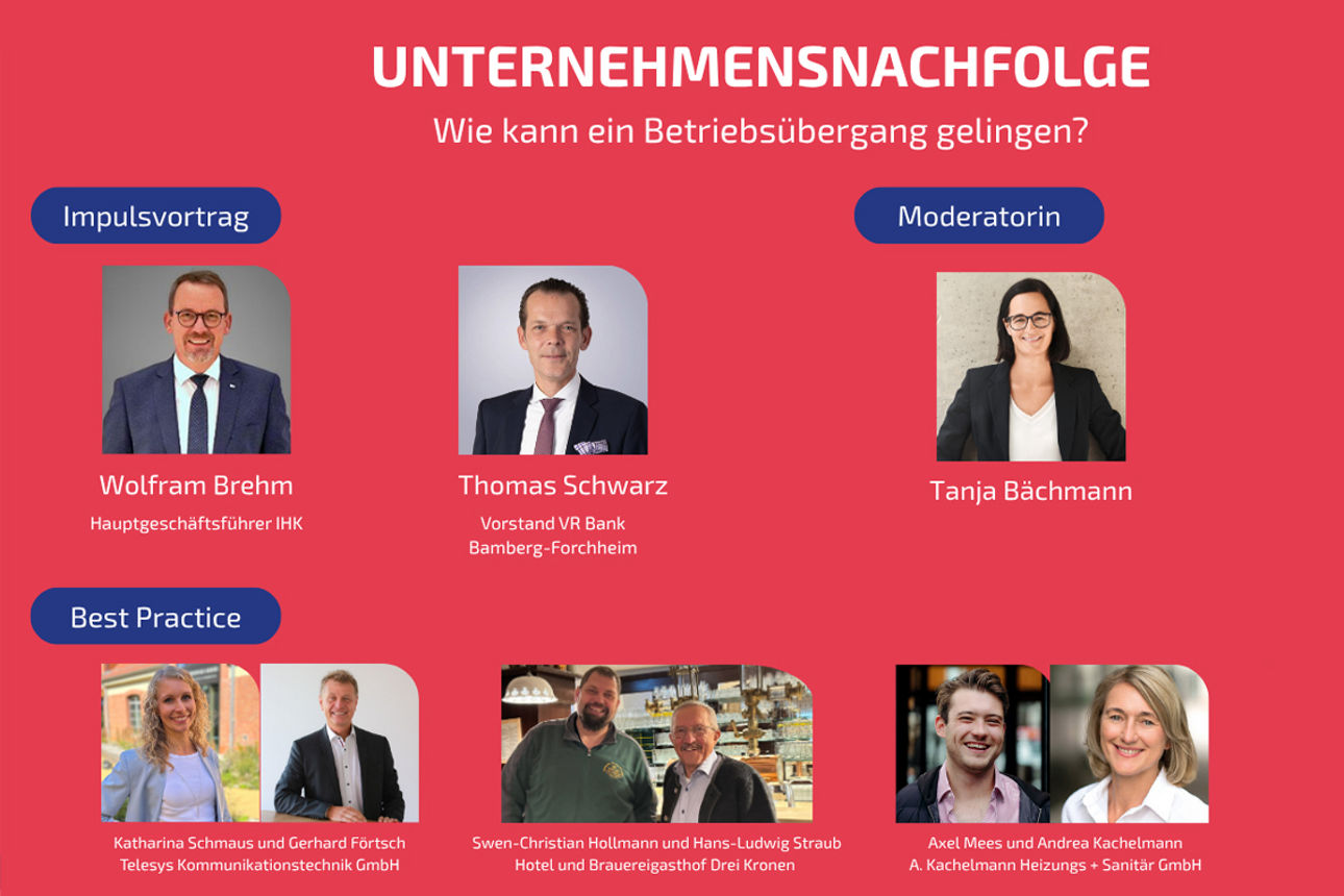 Podiumsdiskussion: Der Weg zu einer erfolgreichen Nachfolge am 30. Oktober 2025 in Bamberg