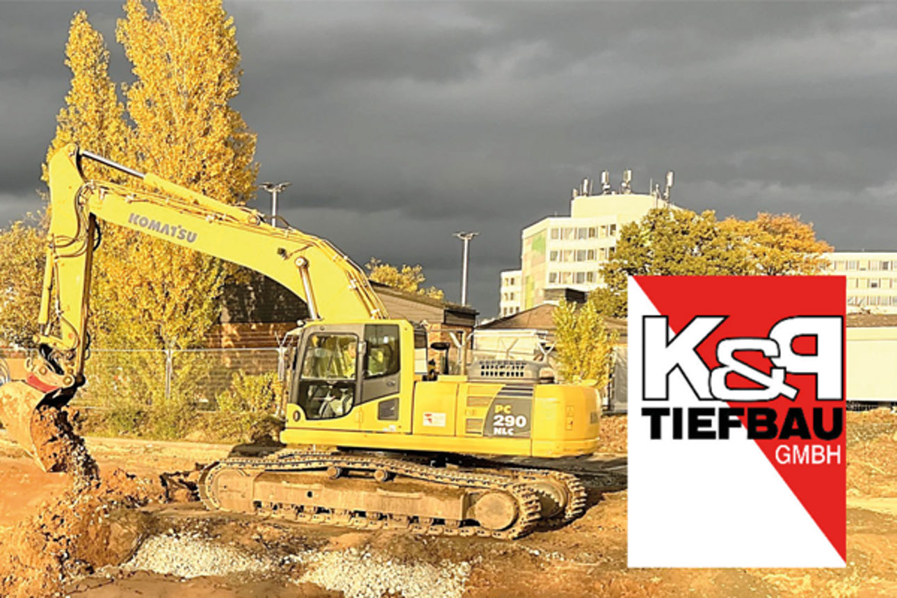 Baustelle mit Bagger