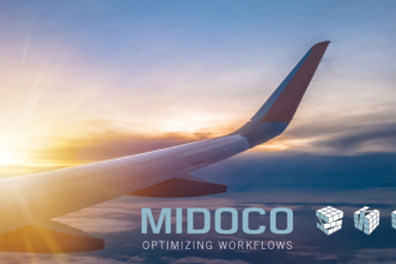 Flugzeugtragfläche mit Logo MIDOCO