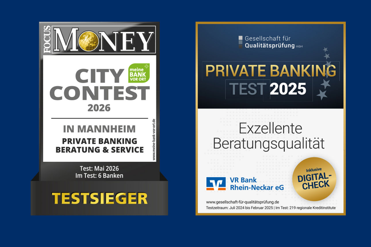 Auszeichnung Private Banking VR Bank Rhein-Neckar