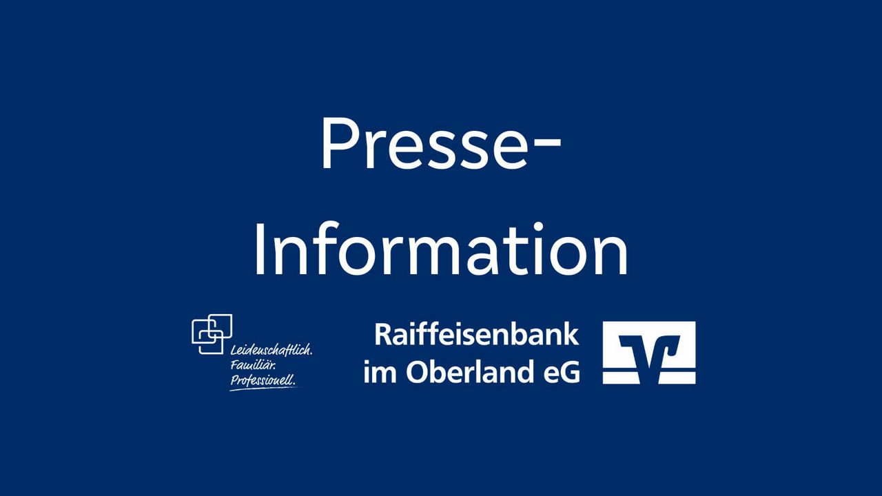 Logo - Presseinformation - 2zeilig - der Raiffeisenbank im Oberland eG