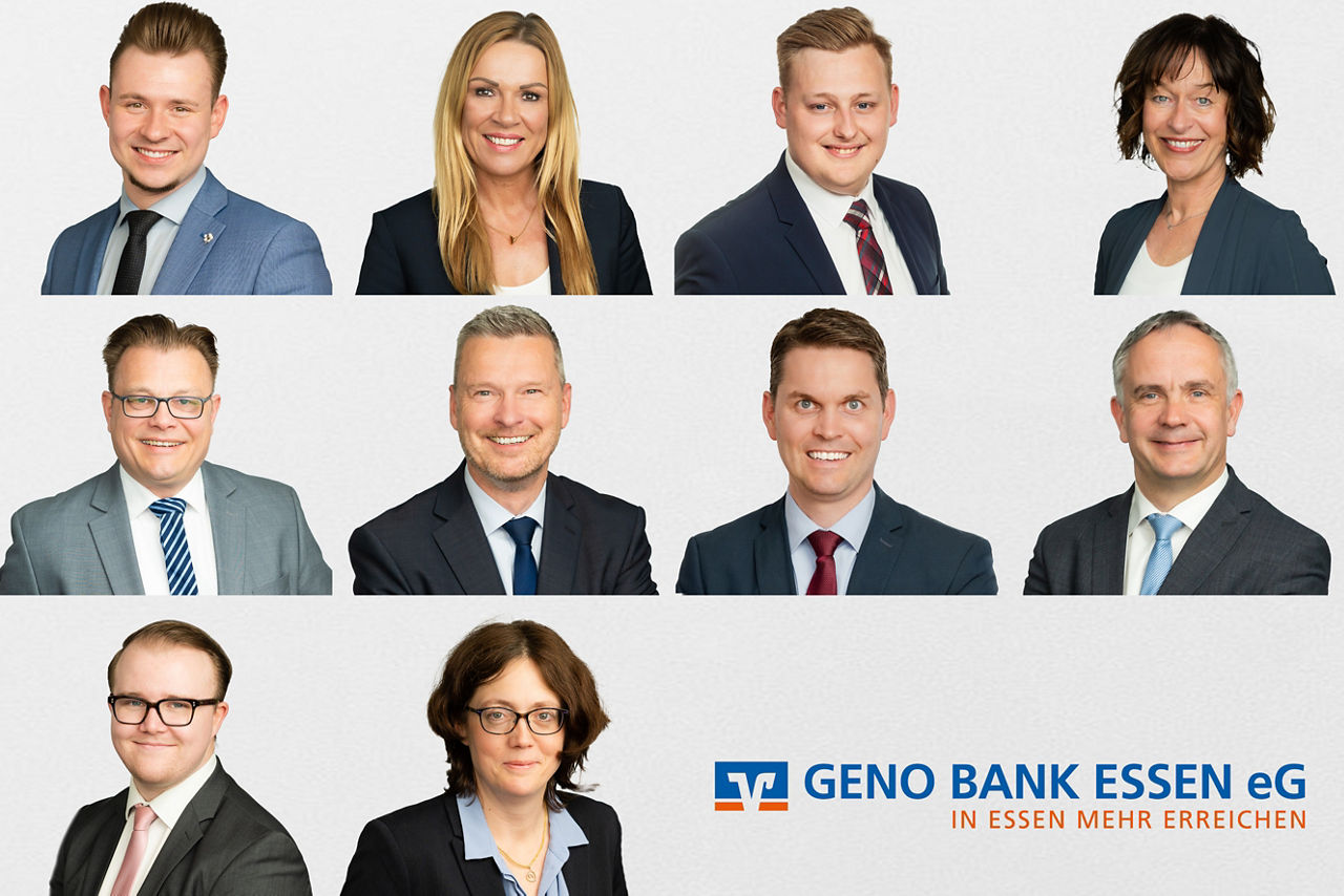 Fotos der Mitarbeiterinnen und Mitarbeiter der Abteilung Private Banking.