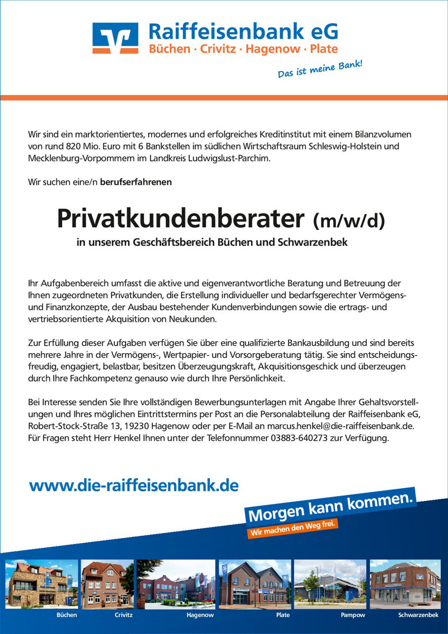 Stellenanzeige