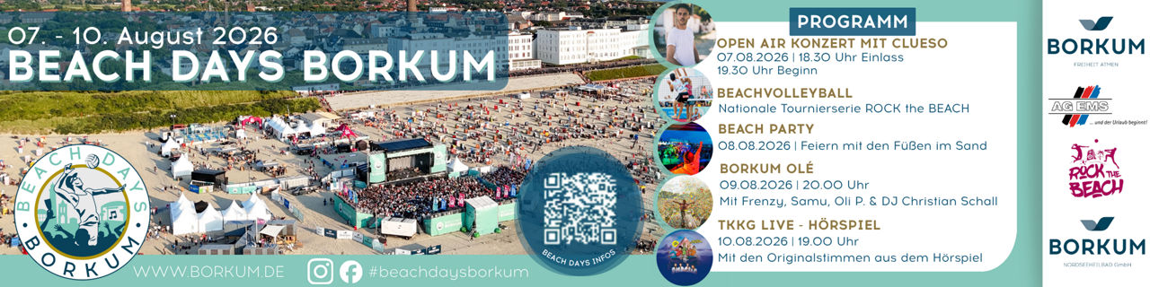 Beach Days Borkum 2026 Ansicht und Programm