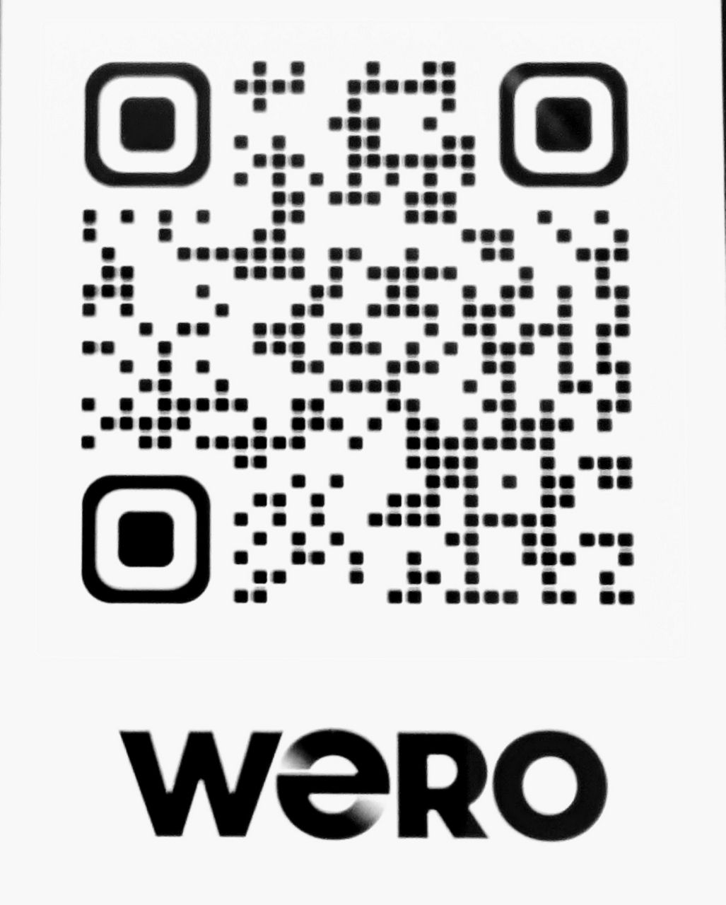QR-Code mit Wort "Wero" drauf