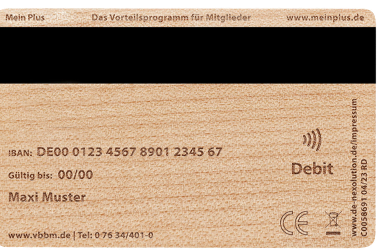 Holzkarte Rückseite