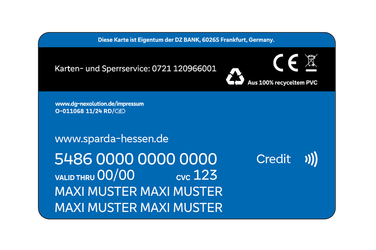 Rückseite der Mastercard Classic