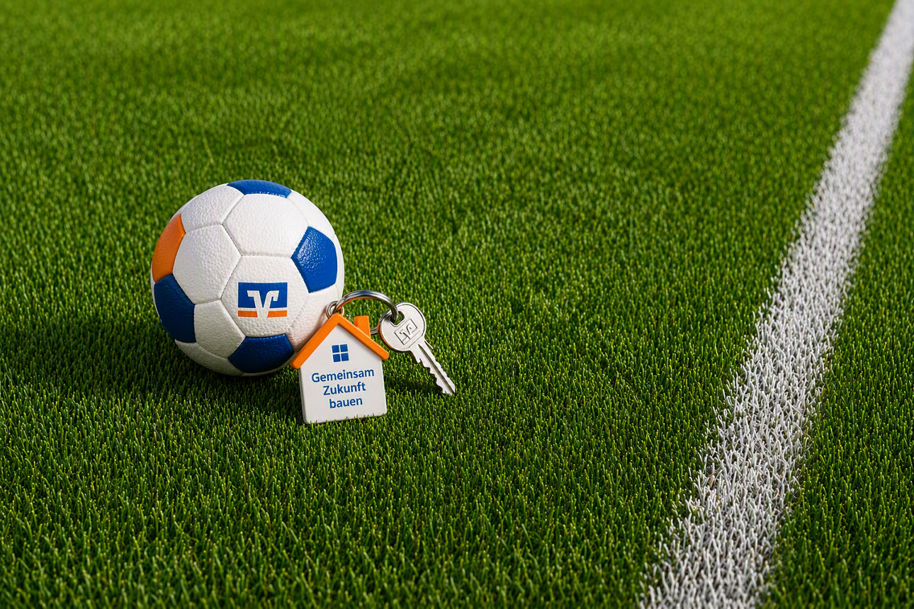 Fußball mit Haus