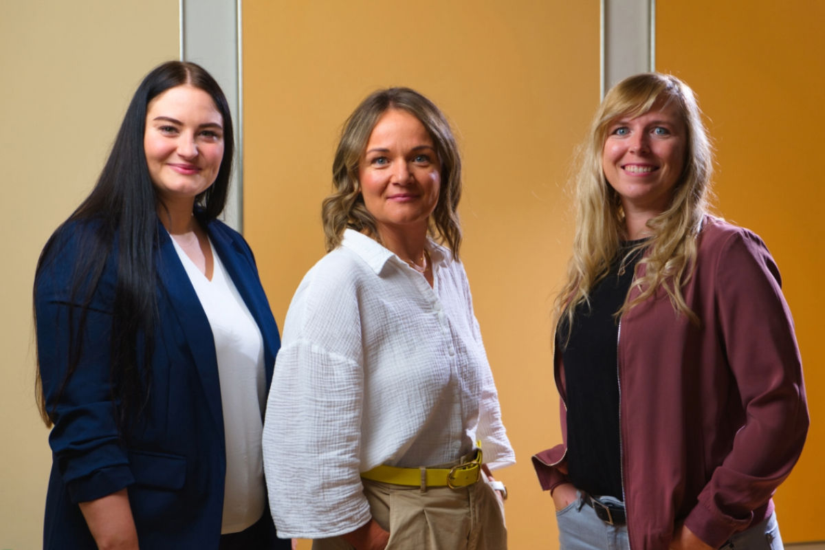 v.l.n.r. Unser Personal-Team: Lisa-Marie Rupp, Skadi Scholz, Kathleen Ockert