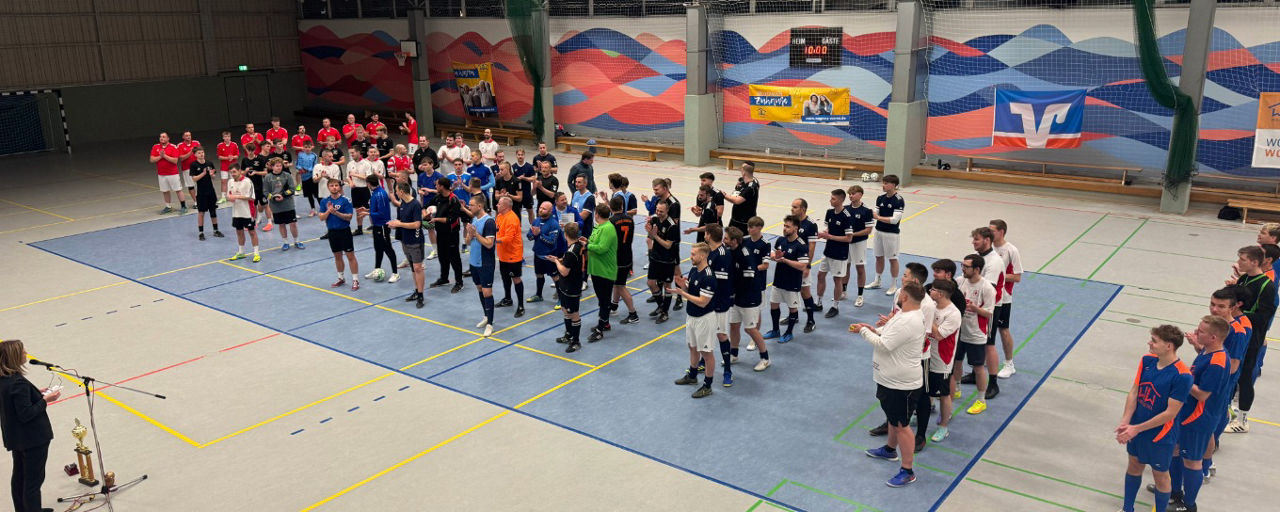 Aufstellung der Teams zum Fussball Wogewa-Cup