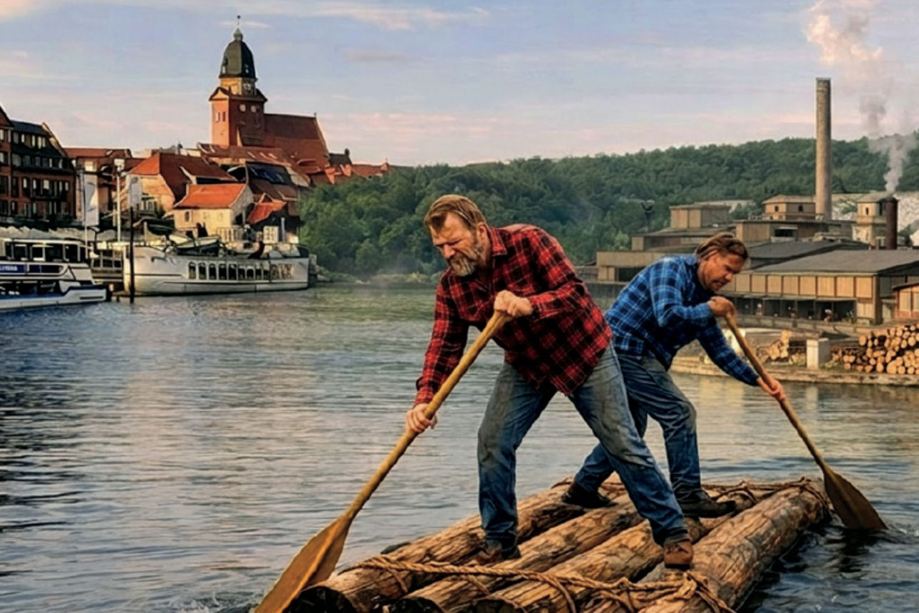 Floesserrennen auf einem See