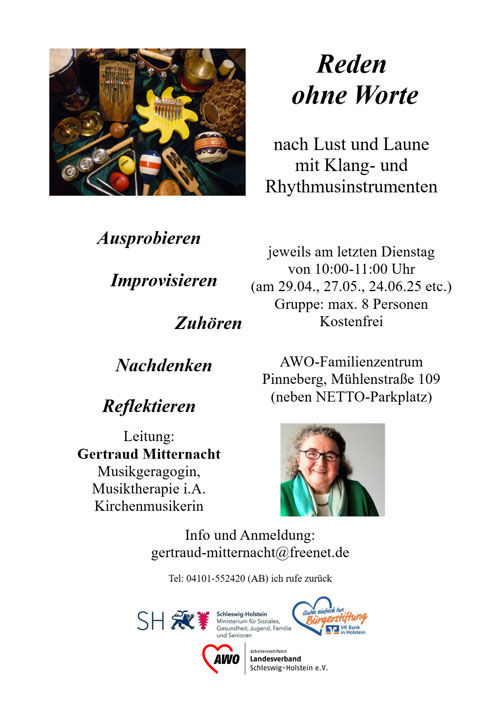 Flyer "Reden ohne Worte" 