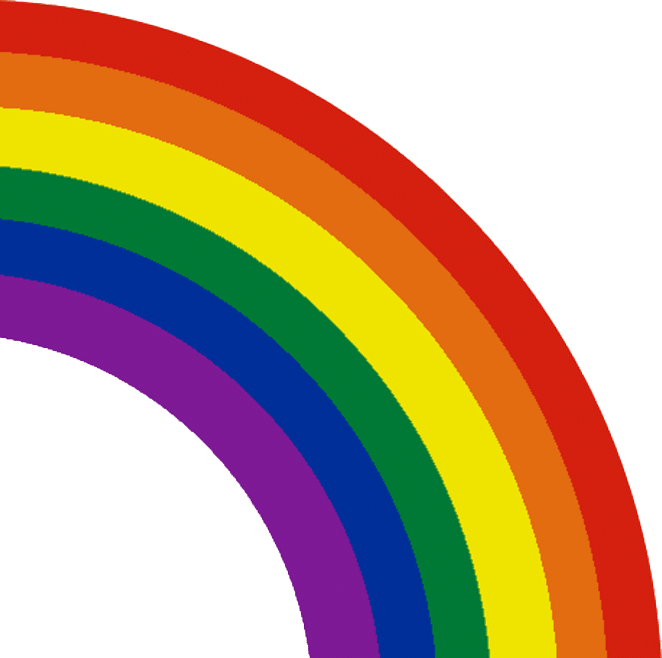 Ein gezeichneter Regenbogen