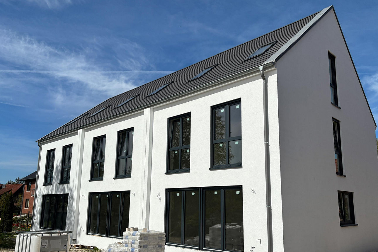 Gebäude während der Bauphase