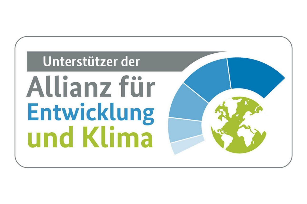 Logo: Unterstützer der Allianz für Entwicklung und Klima