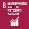 Grafik des SDG 8 - Menschenwürdige Arbeit und Wirtschaftswachstum