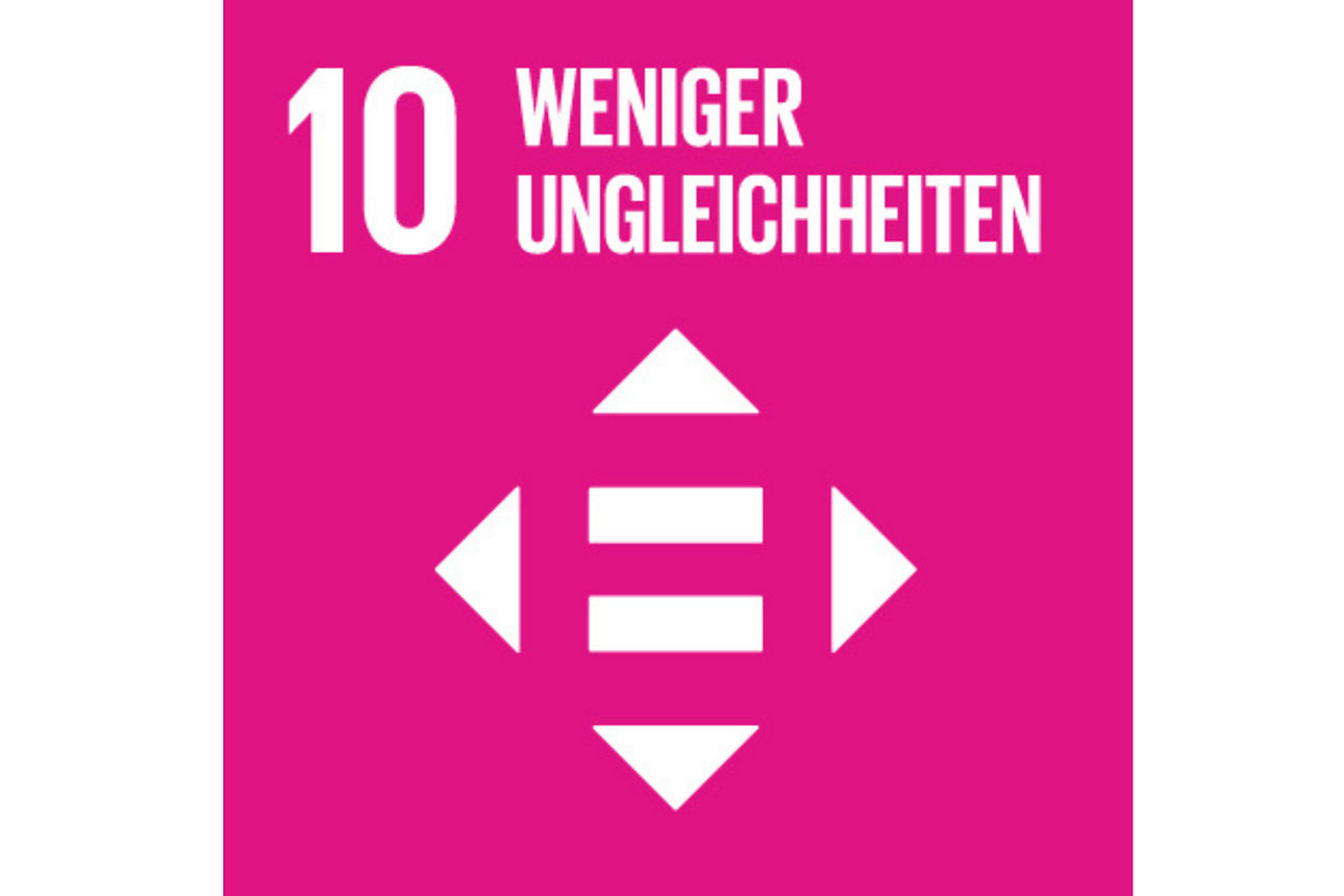 Symbol für Nachhaltigkeitsziel 10: Weniger Ungleichheiten