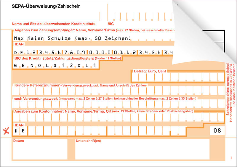 SEPA-Überweisung-Zahlschein_2-fach_mit Eindruck