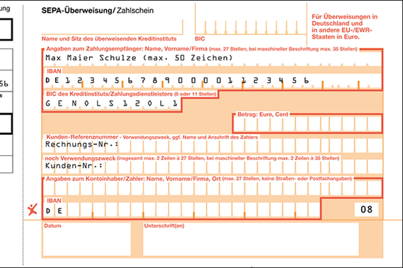 SEPA-Zahlschein_DIN Lang_mit Eindruck und Bezahlcode