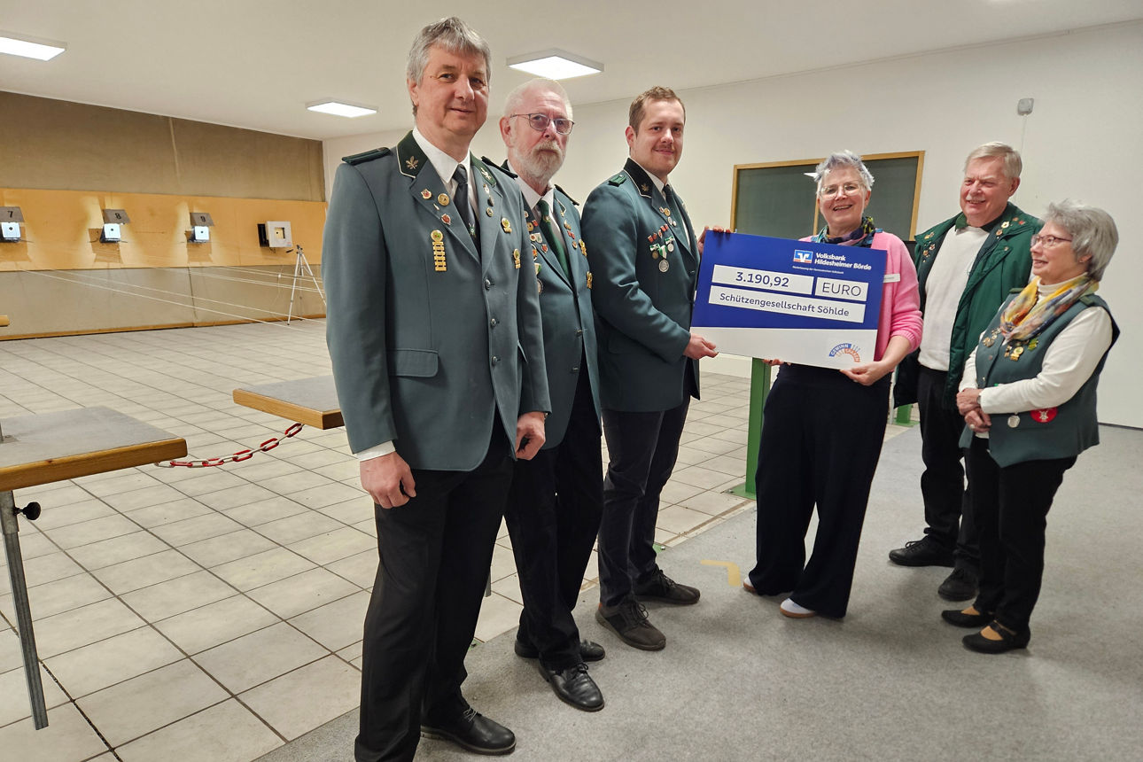Volksbank Hildesheimer Börde unterstützt Schützengesellschaft Söhlde