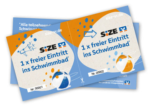 Bild von SiZE Schwimmbadgutschein mit zwei Coupons