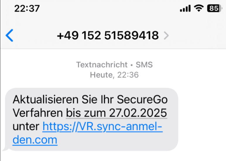 SMS-Phishing (Smishing)