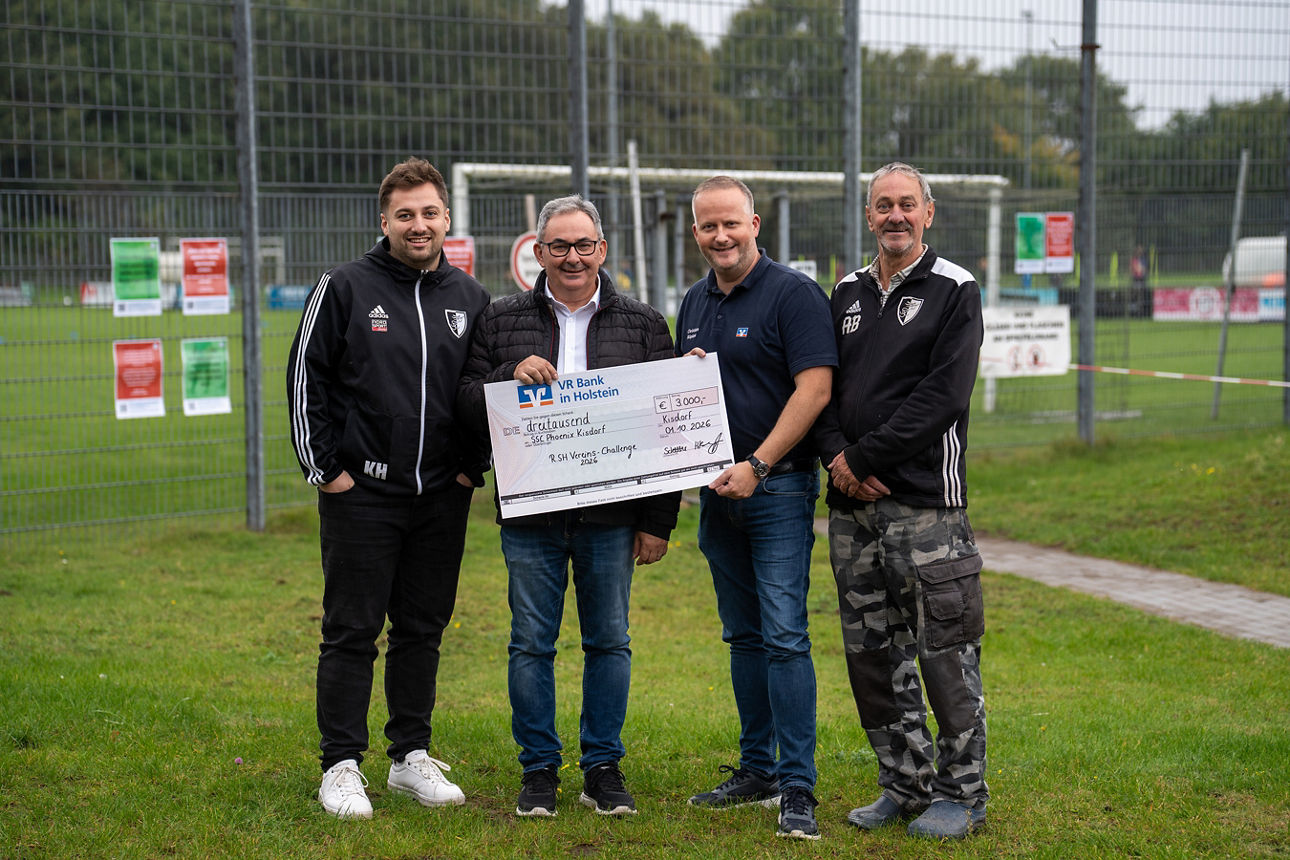Gruppenfoto SSC Phoenix Kisdorf, Gewinner bei der R.SH VereinsChallenge