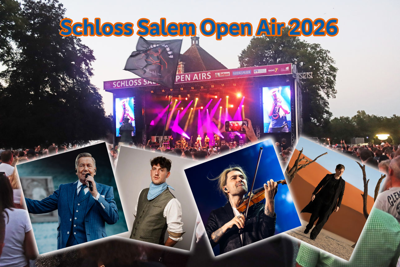 Collage der Künstler beim Schloss Salem Open Air 2026
