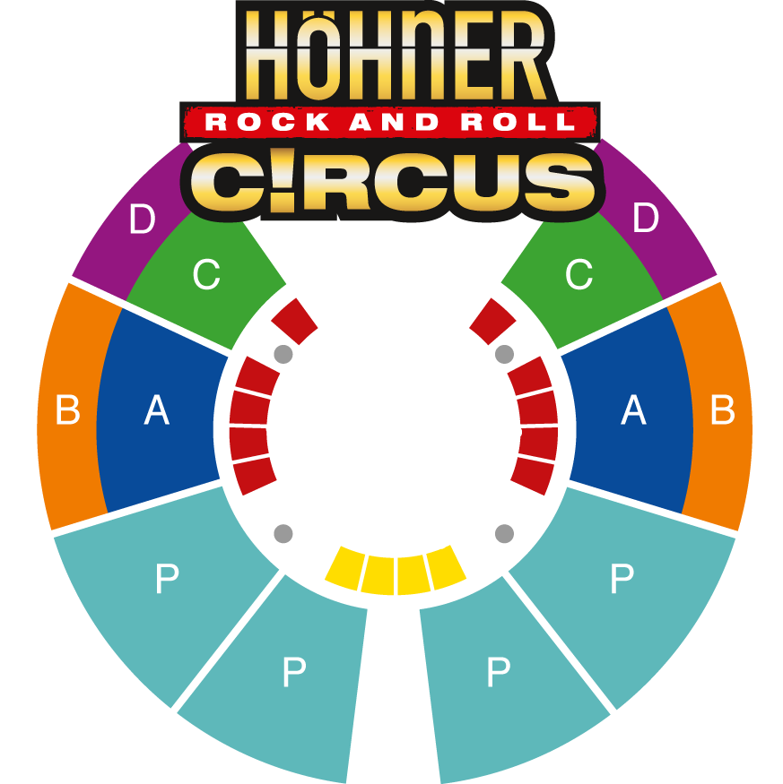 Saalplan des Höhner Rock and Roll Circus