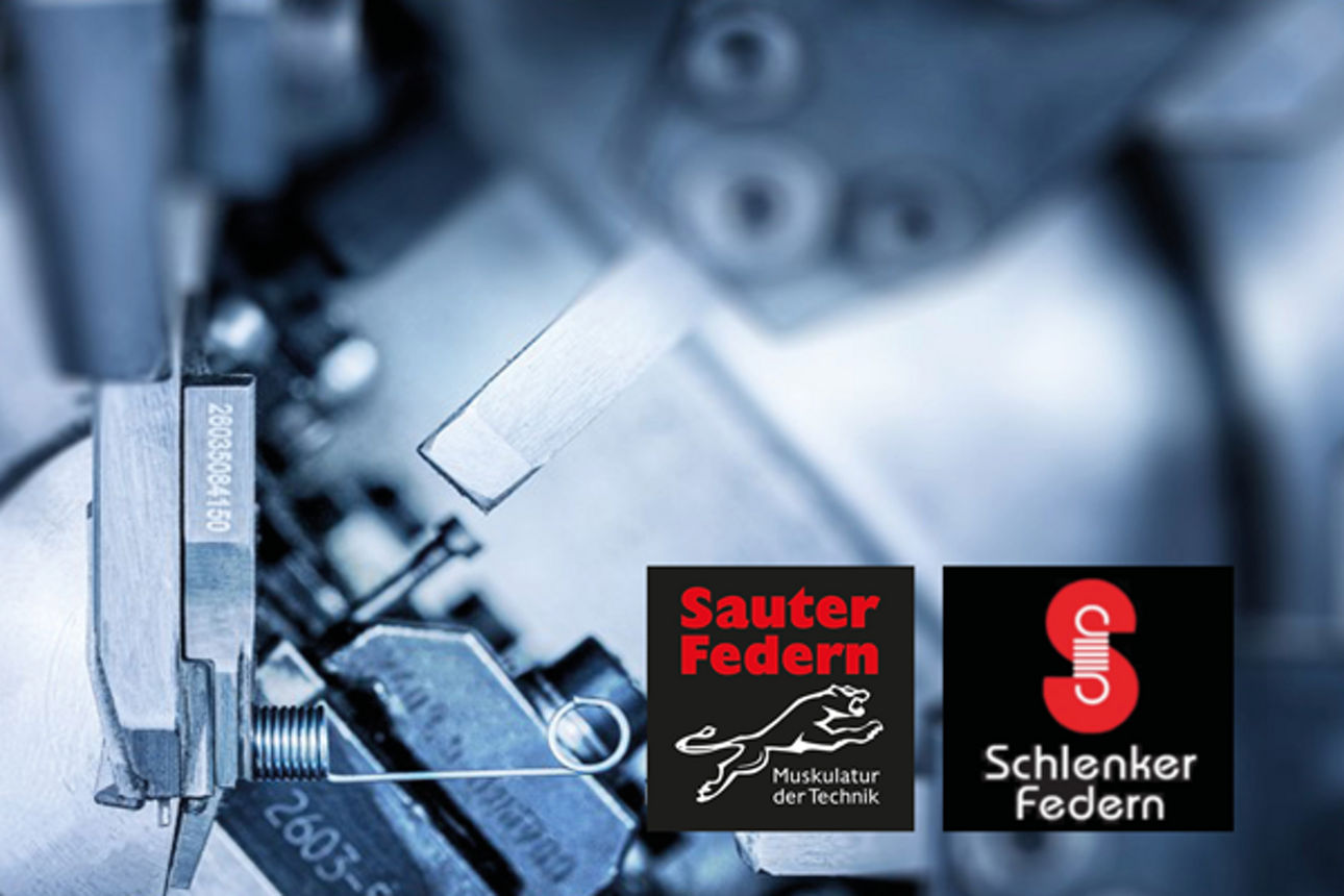 Bildausschnitt einer Maschine mit Logoeinbindungen